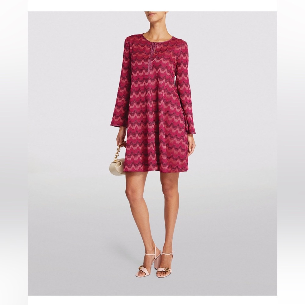 Missoni Pink Zigzag Knit Dress